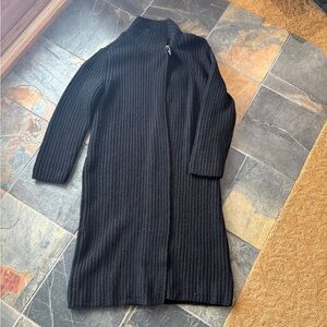 Ralph Lauren Black Ribbed Knit Cardigan